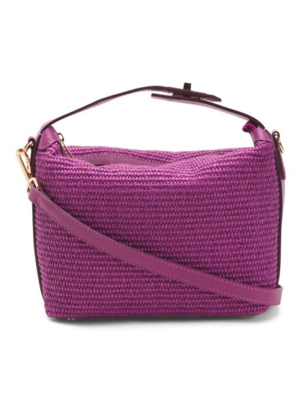VIOLA CASTELLANI Made In Italy Straw Straw Medium Folded Handle Satchel